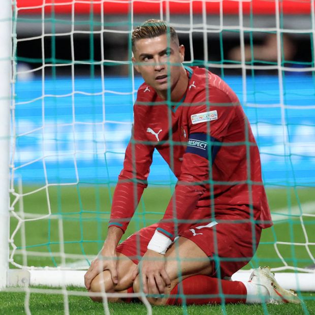 Cristiano Ronaldo durante un partido de la selección de Portugal